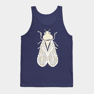 Plaid-Winged Cicada Tank Top